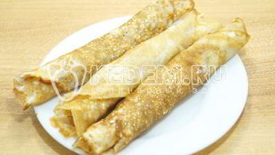 блины с семгой