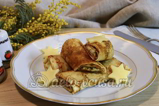 Блины с сыром и зеленью