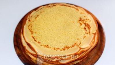 блины с творогом в сметанно-маковой заливке