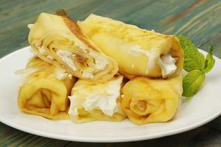 Блины с творогом