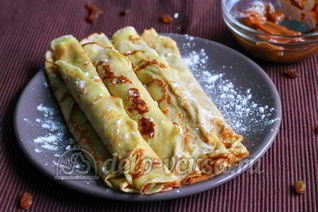 Блины с вареной сгущенкой