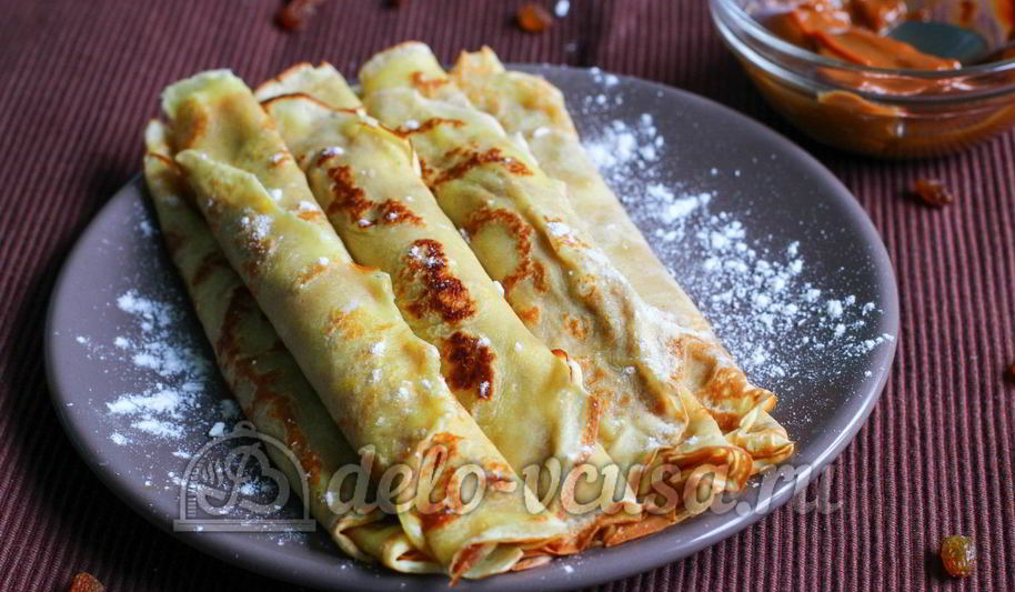 Рецепт блинов с вареной сгущенкой