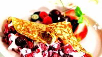 блины с ягодной начинкой