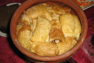 Постные блины с яблоками и корицей запеченные в духовке