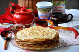 Пшеничные красные блины