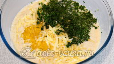 сырные блины с зеленью