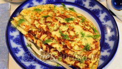 сырные блины с зеленью