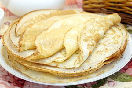 Тонкие блинчики на молоке