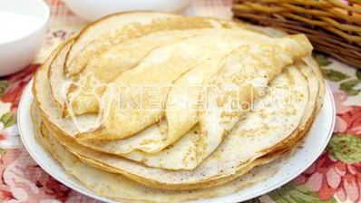 тонкие блинчики на молоке