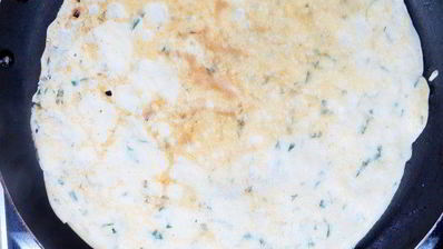 творожные блинчики с зеленью