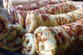 Творожные блины с зеленью