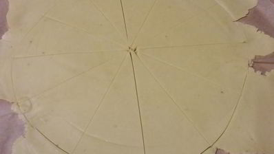 апельсиновые круассаны с марципановой начинкой