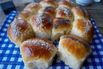 Булочки из волшебного теста с сыром