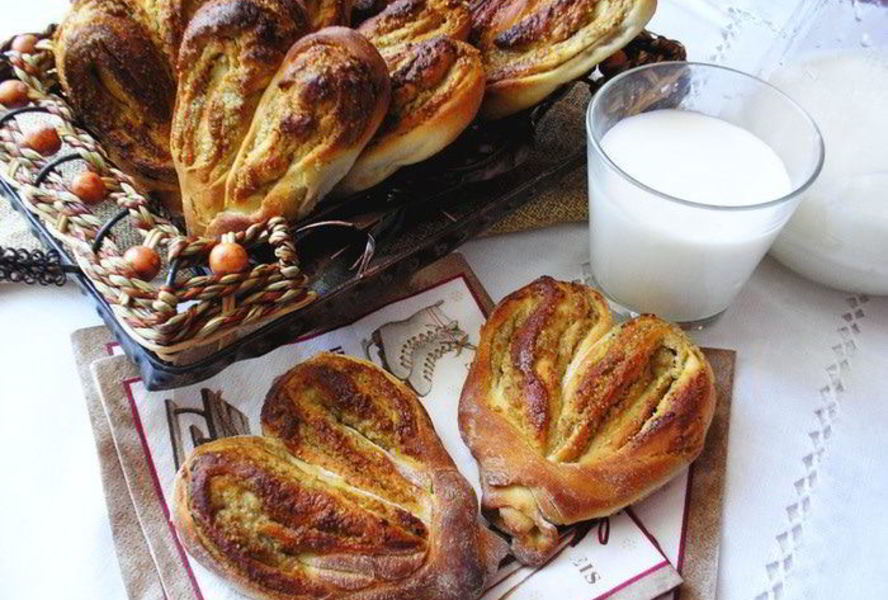 Булочки Ореховые сердца