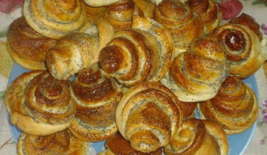 Рецепт булочек розочки с маком