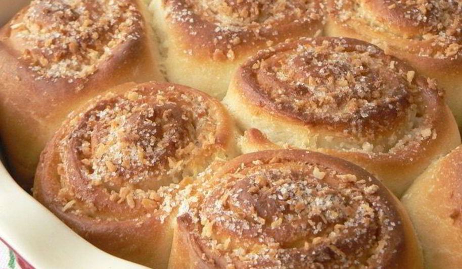 Рецепт булочек с кокосовой стружкой