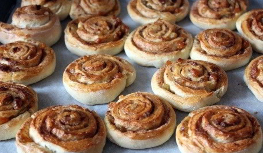 Рецепт булочек с корицей и изюмом