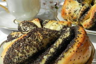 Булочки с маком без дрожжей