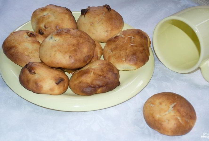 Булочки с сахаром без дрожжей