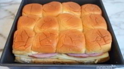 булочки с сыром и ветчиной