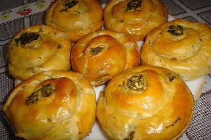 Булочки с сыром и зеленью