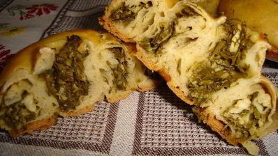 булочки с сыром и зеленью