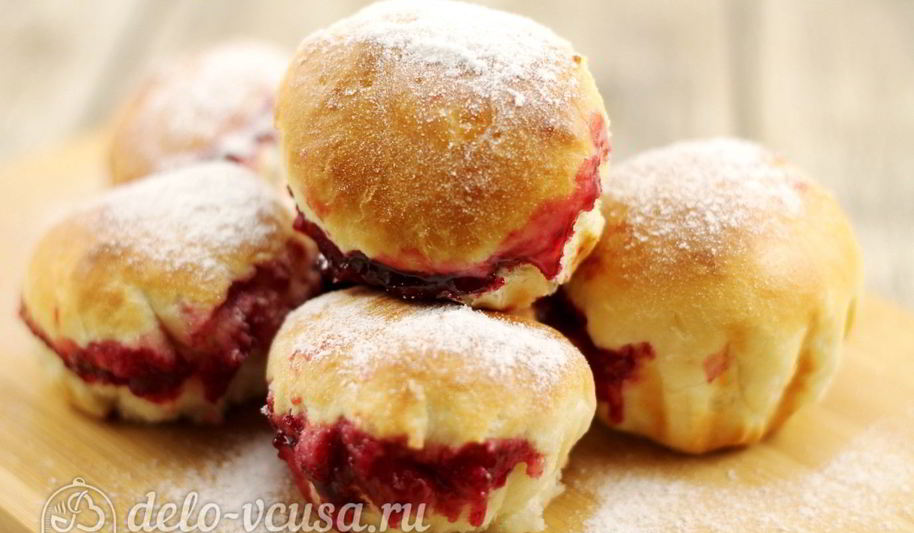 Рецепт булочек с вишней