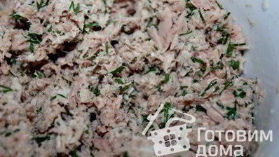 булочки-сердечки с тунцом