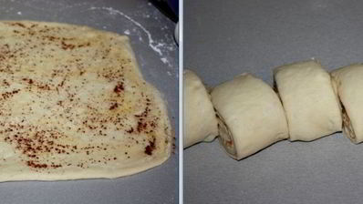 булочки-улитки с корицей и грецким орехом