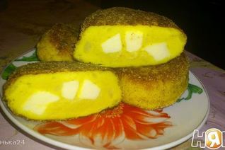 Картофельные булочки с плавленным сыром