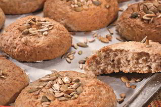 Овсяные булочки с семечками