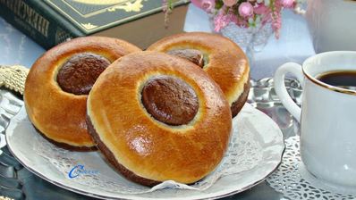 сдобные булочки с какао