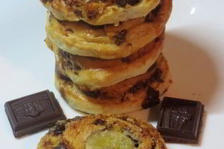 Шоколадно-банановые булочки Улитки