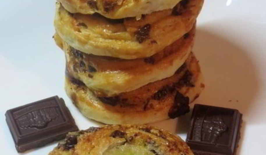 Рецепт шоколадна-банановых булочки улитки