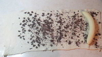 шоколадно-банановые булочки улитки