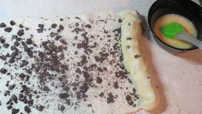 шоколадно-банановые булочки улитки