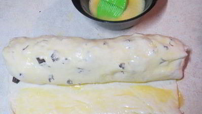 шоколадно-банановые булочки улитки