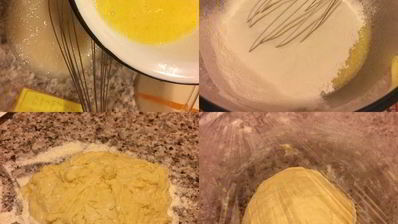 закусочные булочки с ветчиной, капустой и грушей