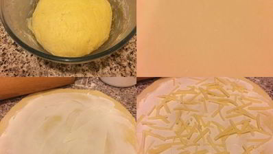 закусочные булочки с ветчиной, капустой и грушей