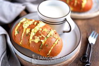 Запеченные булочки с сыром и зеленью