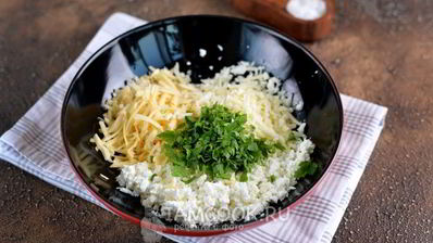 запеченные булочки с сыром и зеленью