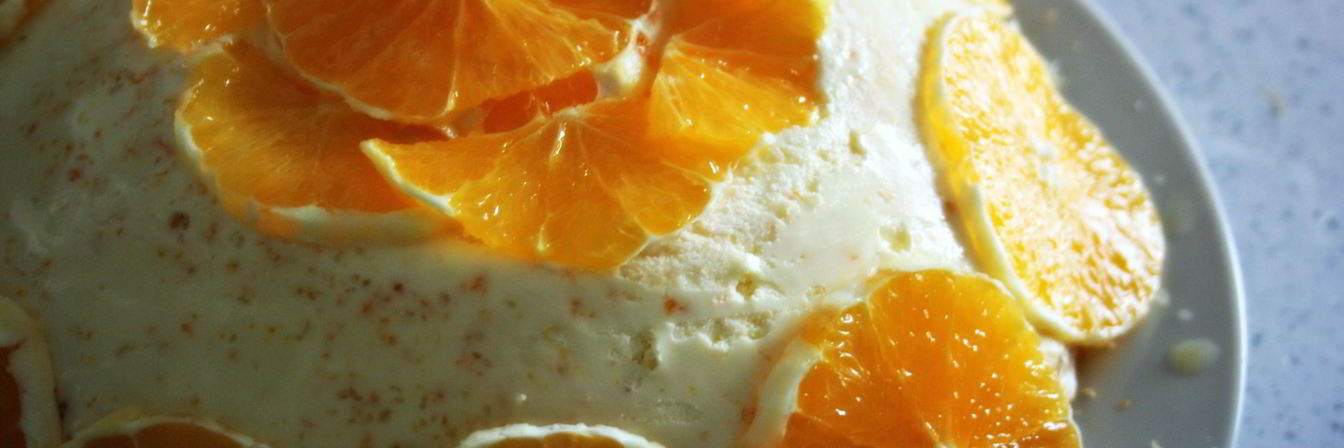 Апельсиновый чизкейк без выпечки