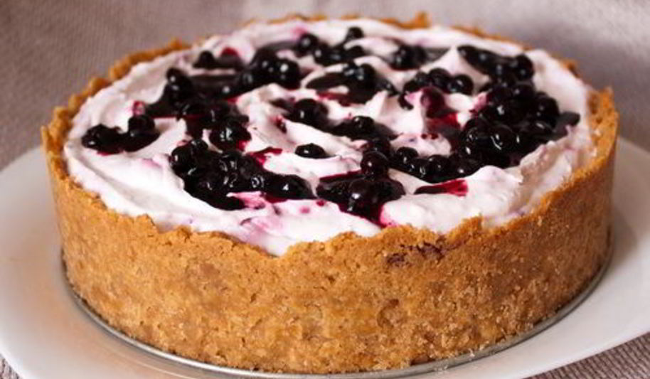 Рецепт черничного чизкейка без выпечки