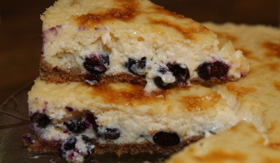 Рецепт чизкейка с голубикой