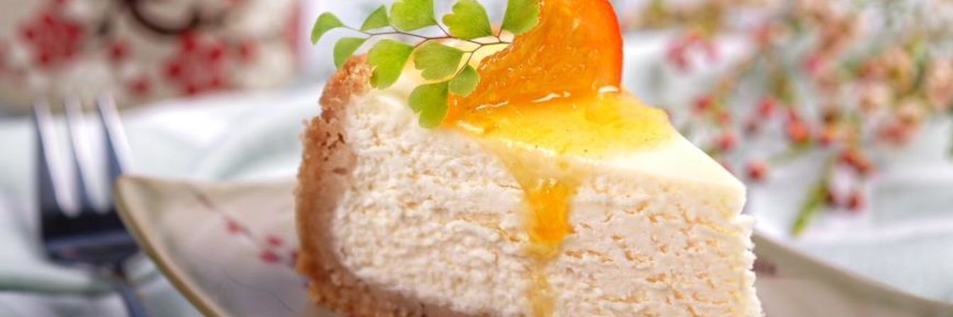 Домашний чизкейк с апельсиновым соусом