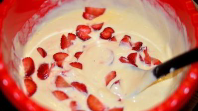 клубничный чизкейк в мультиварке