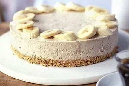 Легкий банановый чизкейк с творогом