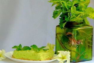 Мятный чизкейк с белым шоколадом