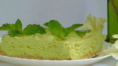 мятный чизкейк с белым шоколадом