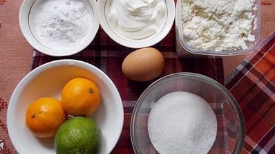 псевдочизкейк с лаймом и мандаринами